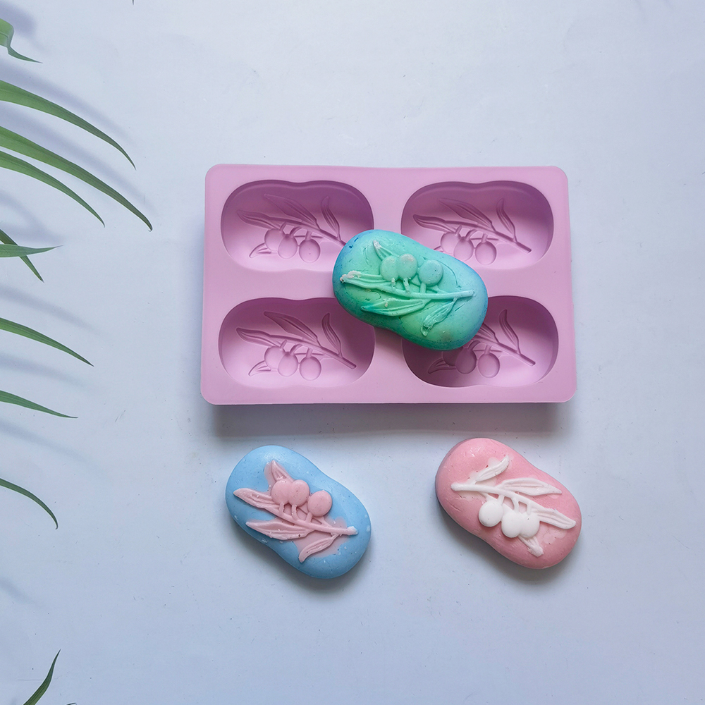 4 Cavities Oval Olive Tree Sil - Soap Making Fragrance 리뷰 및 가격