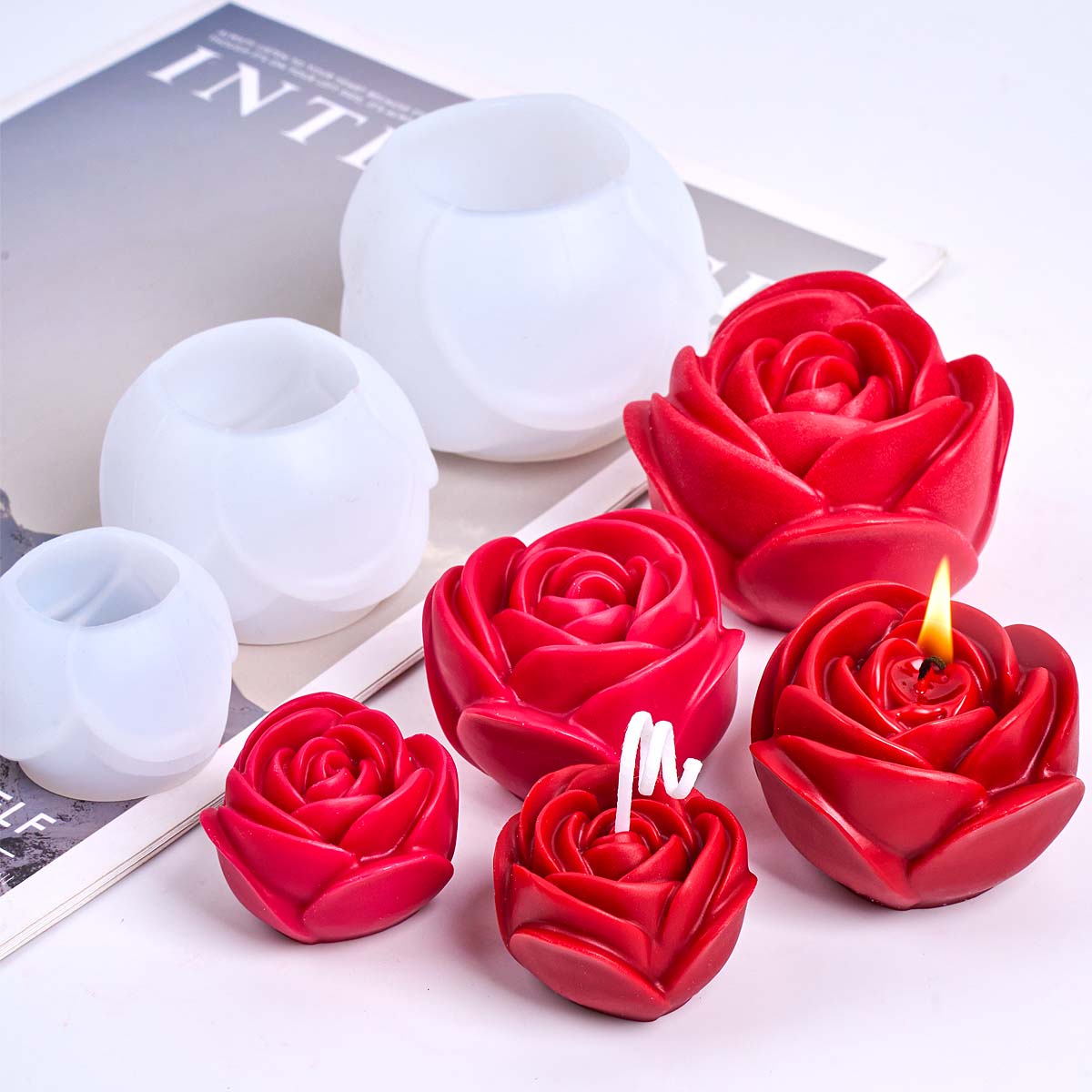 3D Flower Shape Silicone Candl - Soap Making Fragrance 리뷰 및 가격