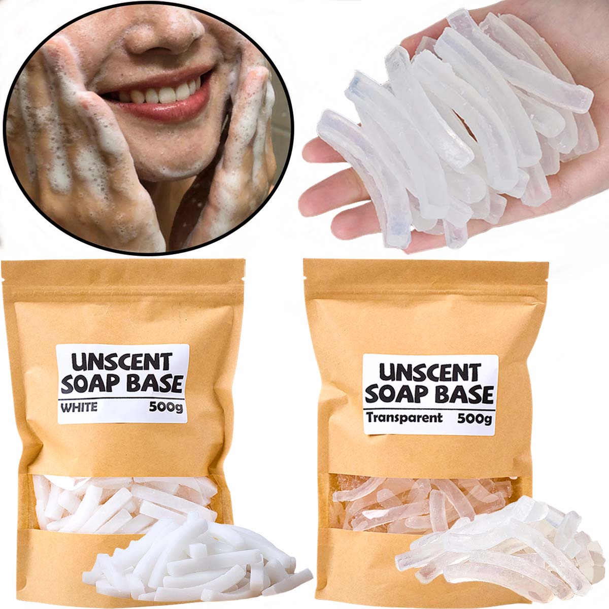 500g Transparent White Color S - Soap Making Foam 리뷰 및 가격